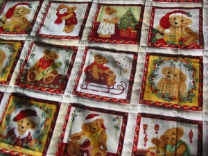 Bear fabric ornaments.